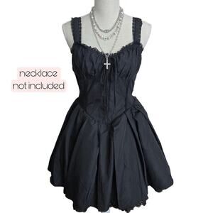 SHEIN Black Flared Baby Doll Dress Women's Sz Large